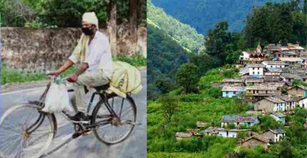 alt="uttarakhand sunil joshi reached champawat by cycling from agra"
