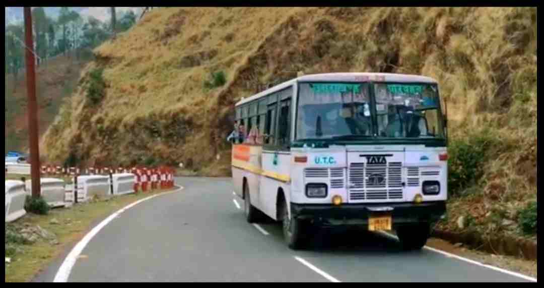 alt="Uttarakhand transport corporation bus started in lockdown"