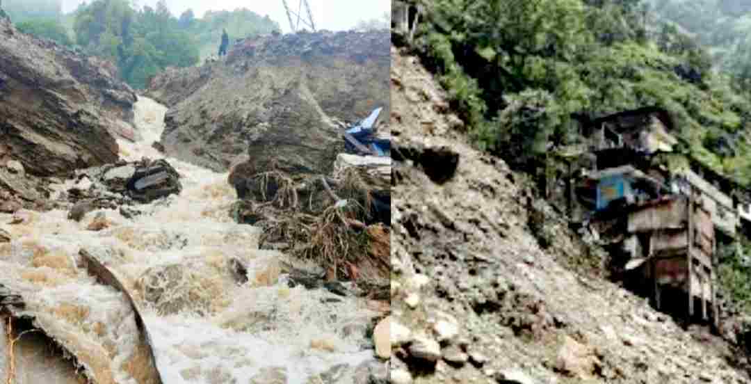 alt=" uttarakhand weather news and pithoragarh rain many house and bridge collapsed"
