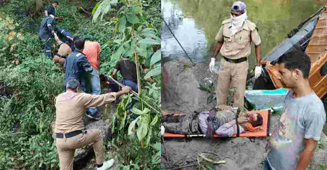 Uttarakhand Dumper Accident in Gagash bridge Dwarahat road ranikhet