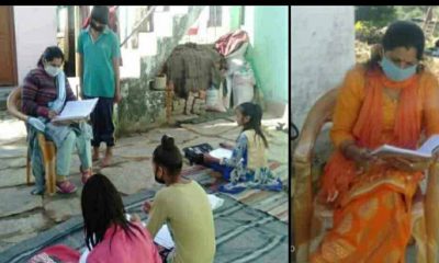 Uttarakhand online education fail due to internet so teacher of rudraprayag rachana rawat going village to village for teaching children