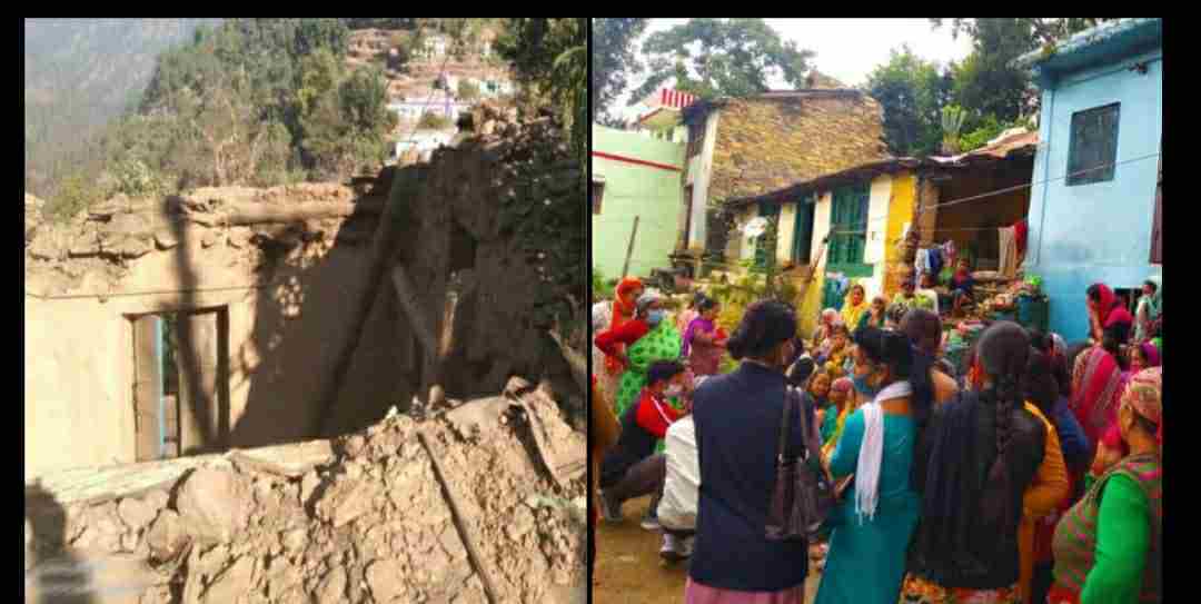 house collapsed in Chamoli, the girl died under the debris, the mother's condition critical