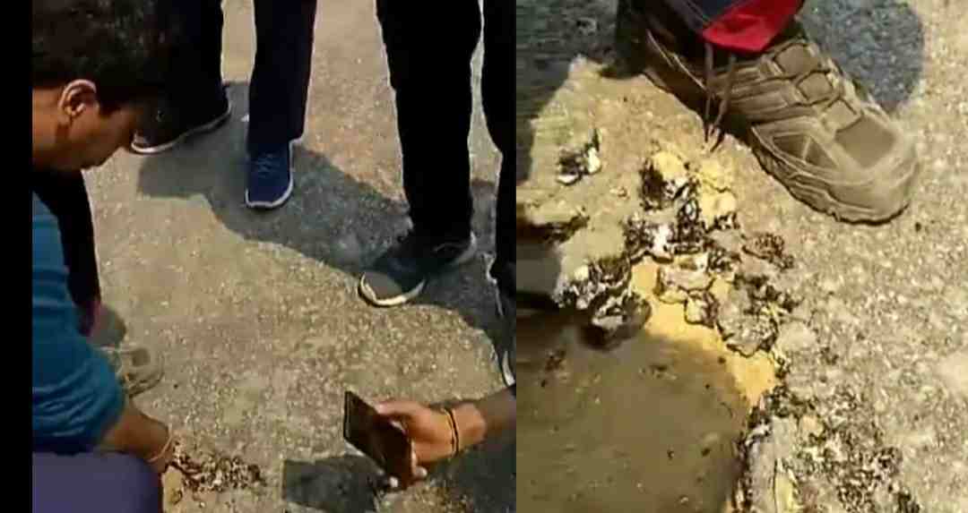 Uttarakhand news: Video of asphaltization during road construction in champawat had viral in social media.