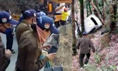 Uttarakhand news: car fall in trench near Bhimtal suicide point one person died other injured