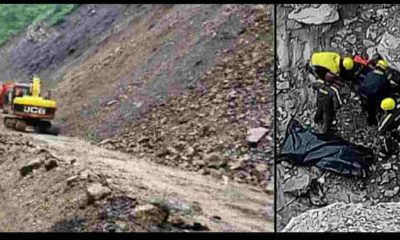 Uttarakhand news: Threatened debris on JCB machine during road construction in Pithoragarh, three people died on the spot.