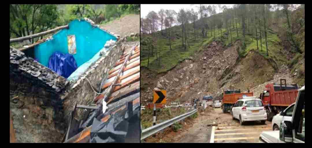 Uttarakhand Heavy Rain in kumaun garhwal region highway blocked
