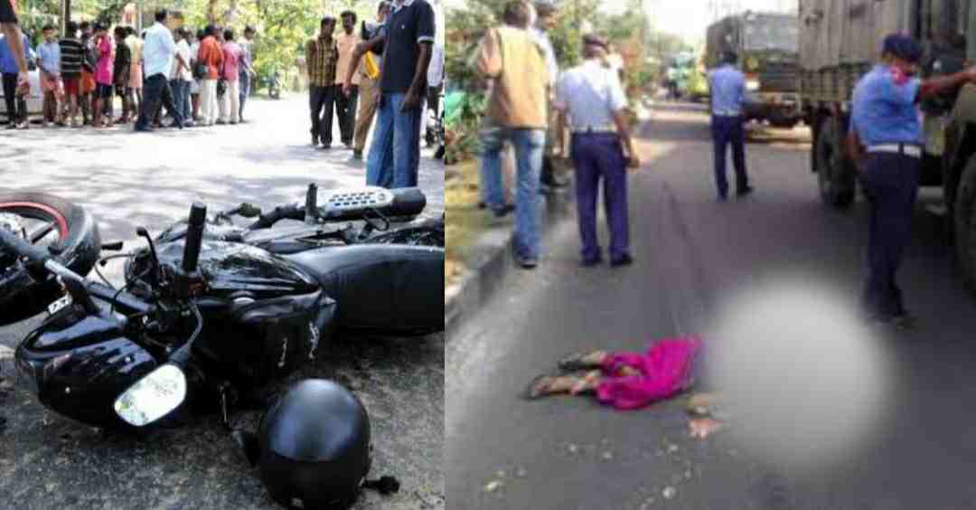 Uttarakhand: sister Bharti died on the spot in bike Accident by a speeding dumper at Dehradun.