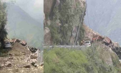 The mountain suddenly landslide fell on the bus coming from Haridwar in Kinnaur Himachal Pradesh news.