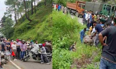 Uttarakhand Landslide News: heavy stone fall on bike in Haldwani almora road youth died on the spot