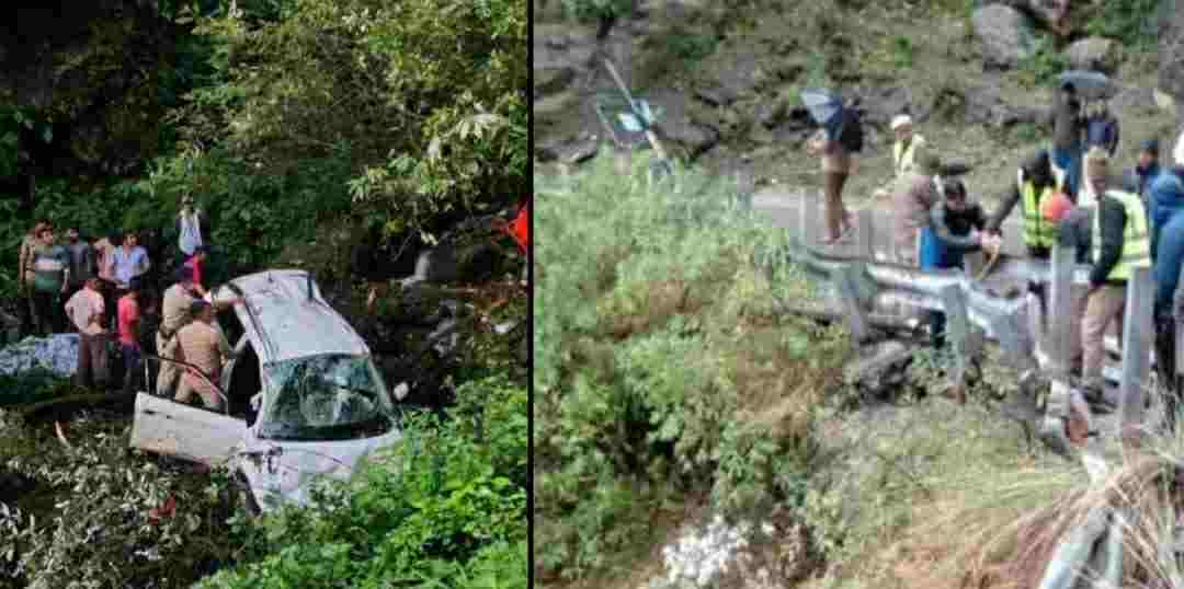 Uttarakhand news: road accident in tehri garhwal, car fell into ditch, death of teacher and village guard.
