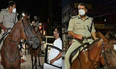 Uttarakhand news: Dehradun SSP Janmejay Prabhakar Kailash Khanduri went out on patrol on horseback at night.