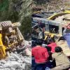 Uttarakhand news: jcb machine fall in deep ditch in chamoli bhori dhar three people died