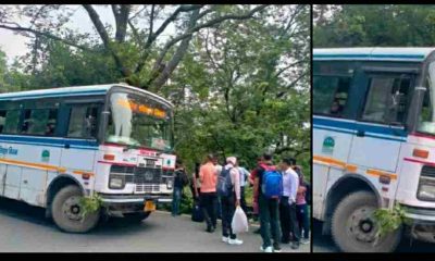 Uttarakhand news: The rod of the front wheels of the roadways bus full of passengers
