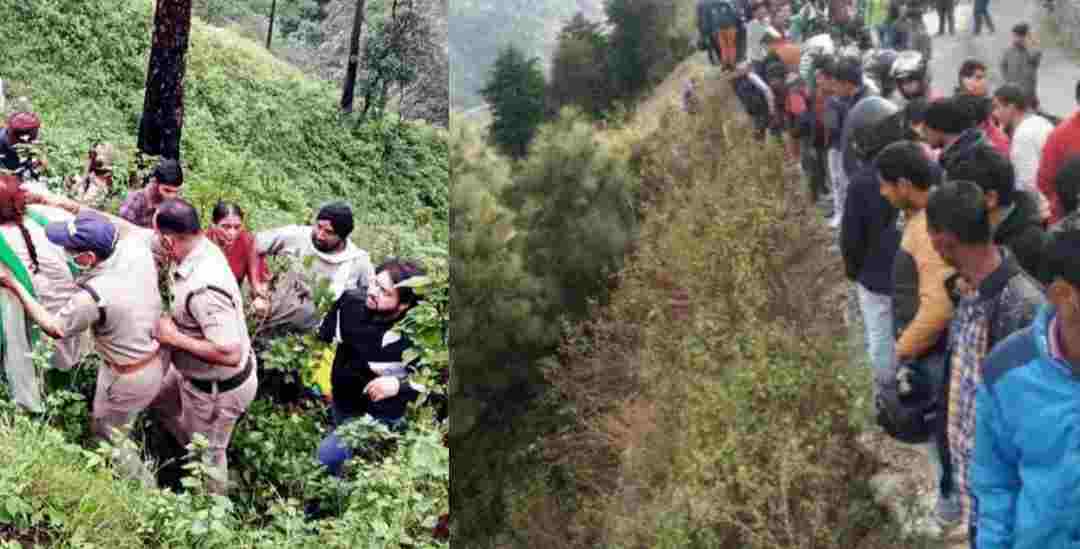 Uttarakhand news: marriage car fall in deep ditch in pauri garhwal accident