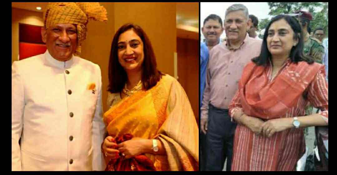 Uttarakhand news: Wife Madhulika Rawat supported CDS Bipin Rawat at every step, got absorbed in peace with her husband.Madhulika Rawat CDS Bipin Rawat