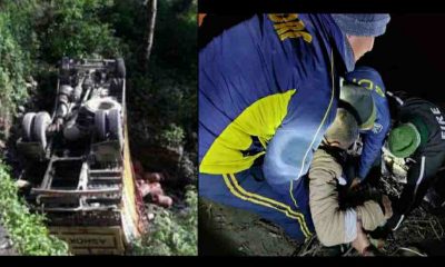 Uttarakhand news: Truck loaded with gas cylinder fell into 200 feet deep ditch in jyolikot nainital.