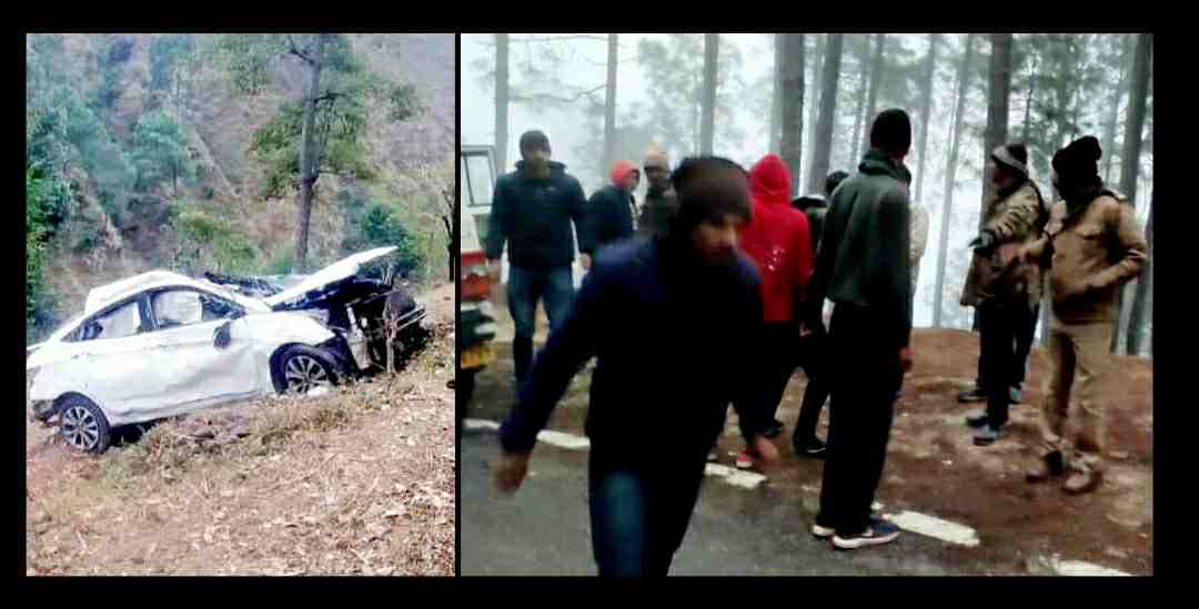 Uttarakhand news: two people died on the spot due to car accident fell into deep ditch in pati champawat.