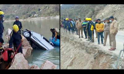 Uttarakhand news: srinagar Rishikesh bdrinath highway car accident fall in Alaknanda river farasu driver died