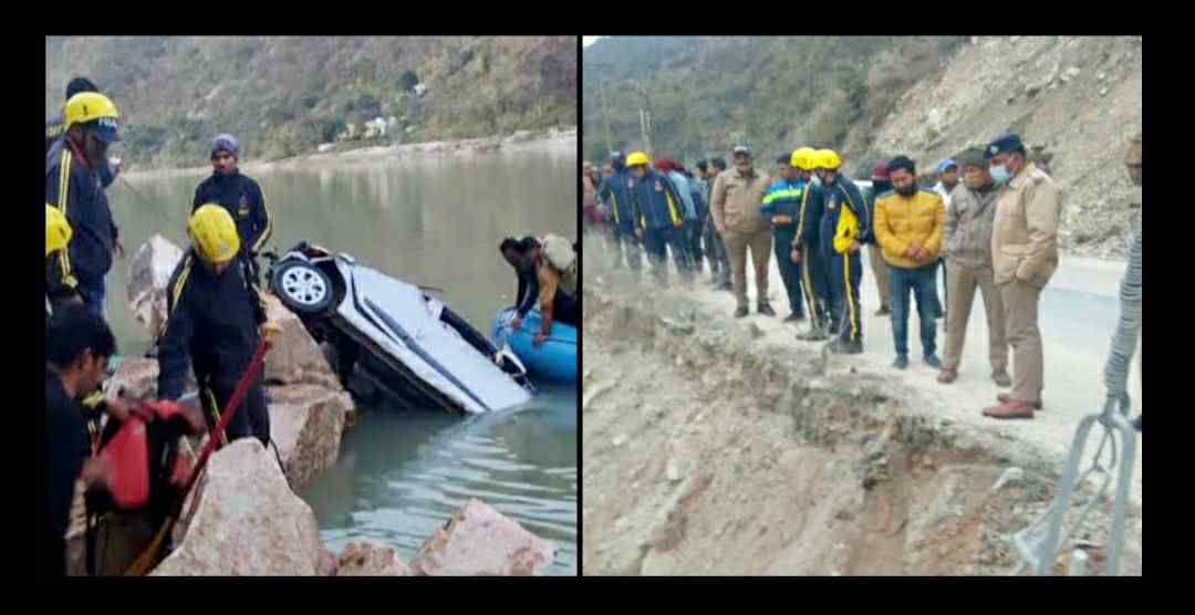 Uttarakhand news: srinagar Rishikesh bdrinath highway car accident fall in Alaknanda river farasu driver died