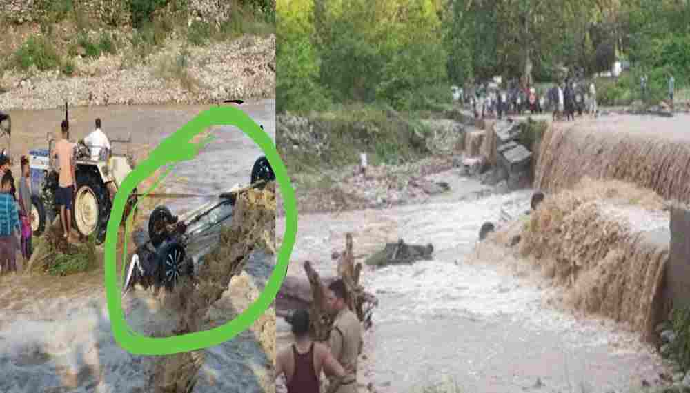 Uttarakhand news: tourists Car engulfed in Dhela river in ramnagar nainital, 9 people were aboard.