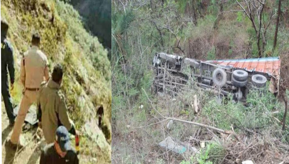 Uttarakhand news: road accident in tehri garhwal, truck fell into a deep ditch, two people died on the spot. Tehri Garhwal truck accident