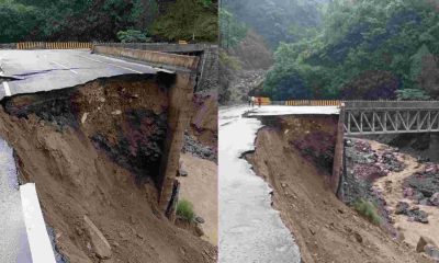 Uttarakhand news: In Chamoli nandprayag the road was blocked due to heavy rains, watch video