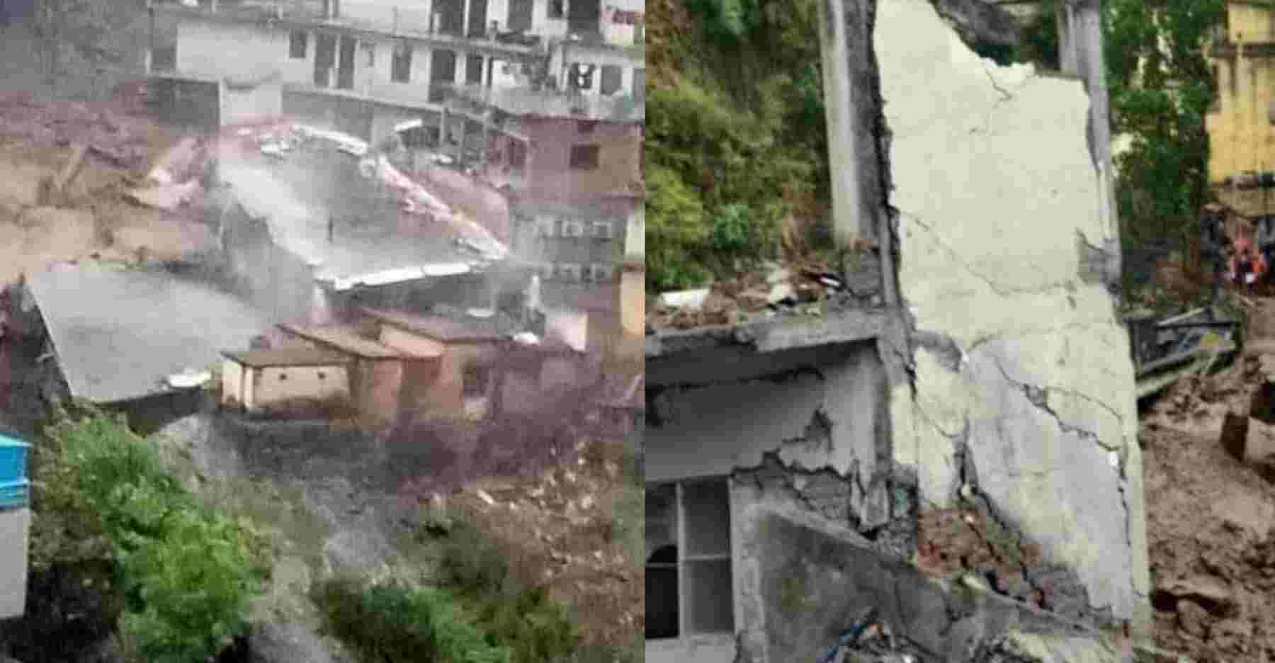 Uttarakhand news: house collapsed in Dharchula Pithoragarh due to landslide
