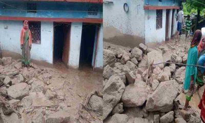 Uttarakhand news: Heavy devastation due to landslide in Rudraprayag, debris entered the houses.