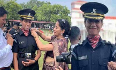 Uttarakhand: uttarakashi Naugaon Ayushi Rawat became a leftinent in the army, the parents put a star on the shoulder