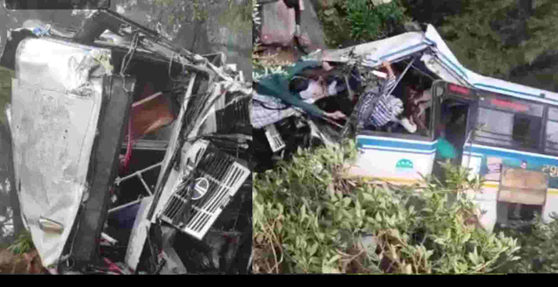Uttarakhand news: roadways bus accident in ditch at mussoorie dehradun road