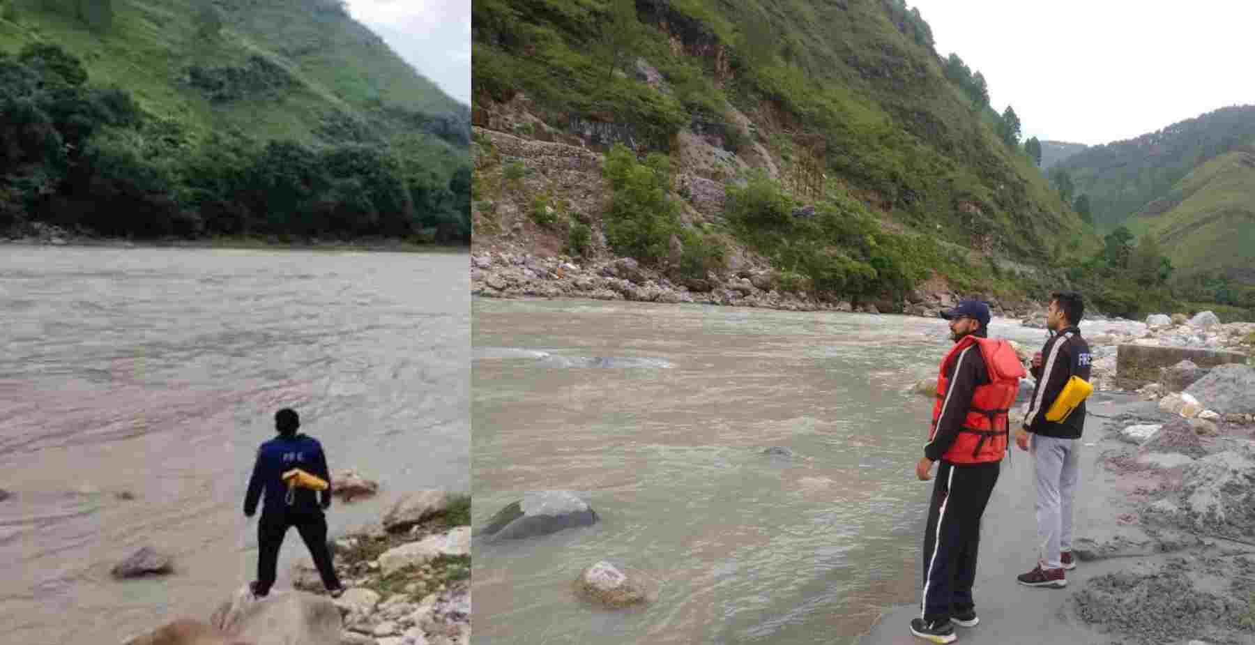 Uttarakhand: a man drowning in the bageshwar Saryu river, no news yet
