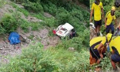 Uttarakhand news: road accident in rishikesh badrinath highway, car engulfed in a deep gorge, four died.