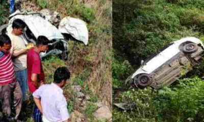 Uttarakhand: car accident from Takula to Dehradun collided with the divider and fell into the ditch