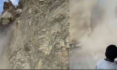 Uttarakhand news: Mountain fell on the highway due to heavy landslide in Pithoragarh Tanakpur Highway.