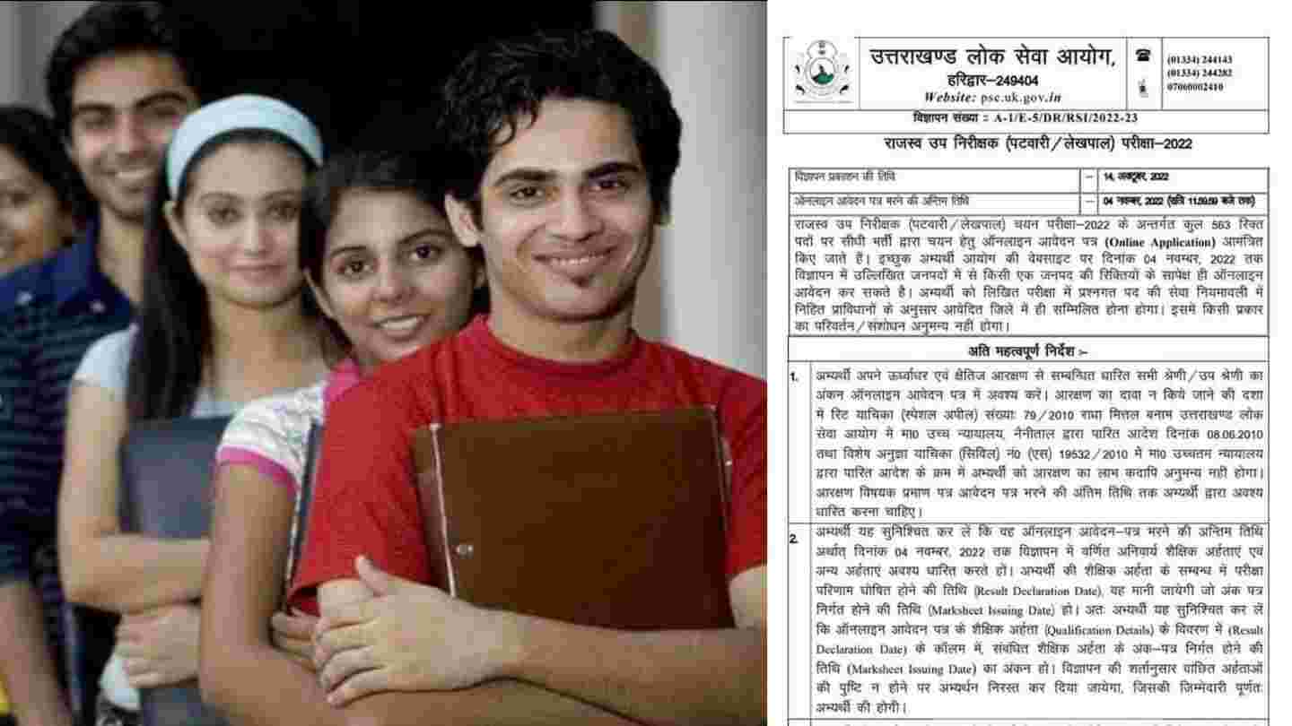 Breking News: Uttarakhand Public Service Commission recruited Patwari Lekhpal, youth should apply soon. Patwari Exam uttarakhand