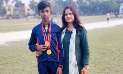 Uttarakhand: Pawan won the gold medal in the race in the district school sports competition kichha us nagar Pawan gold medal devbhoomidarshan