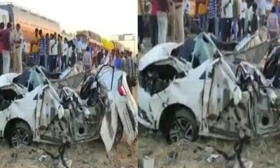 Four people of Uttarakhand died on the spot in car accident at Sirohi Rajasthan. Sirohi car accident uttarakhand