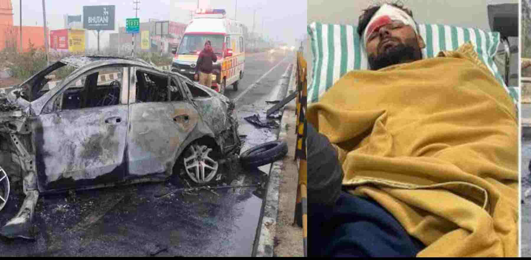 Uttarakhand news: Indian cricketer Rishabh Pant car caught fire on road accident in roorkee, badly injured. Rishabh pant road accident.