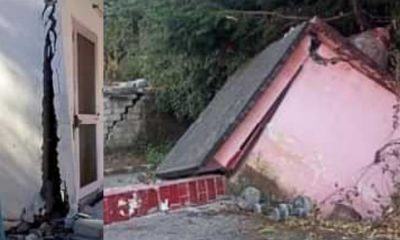 Uttarakhand news: Joshimath on the cusp of disaster, landslide is taking a terrible form, temple destroyed. Joshimath landslide disaster news