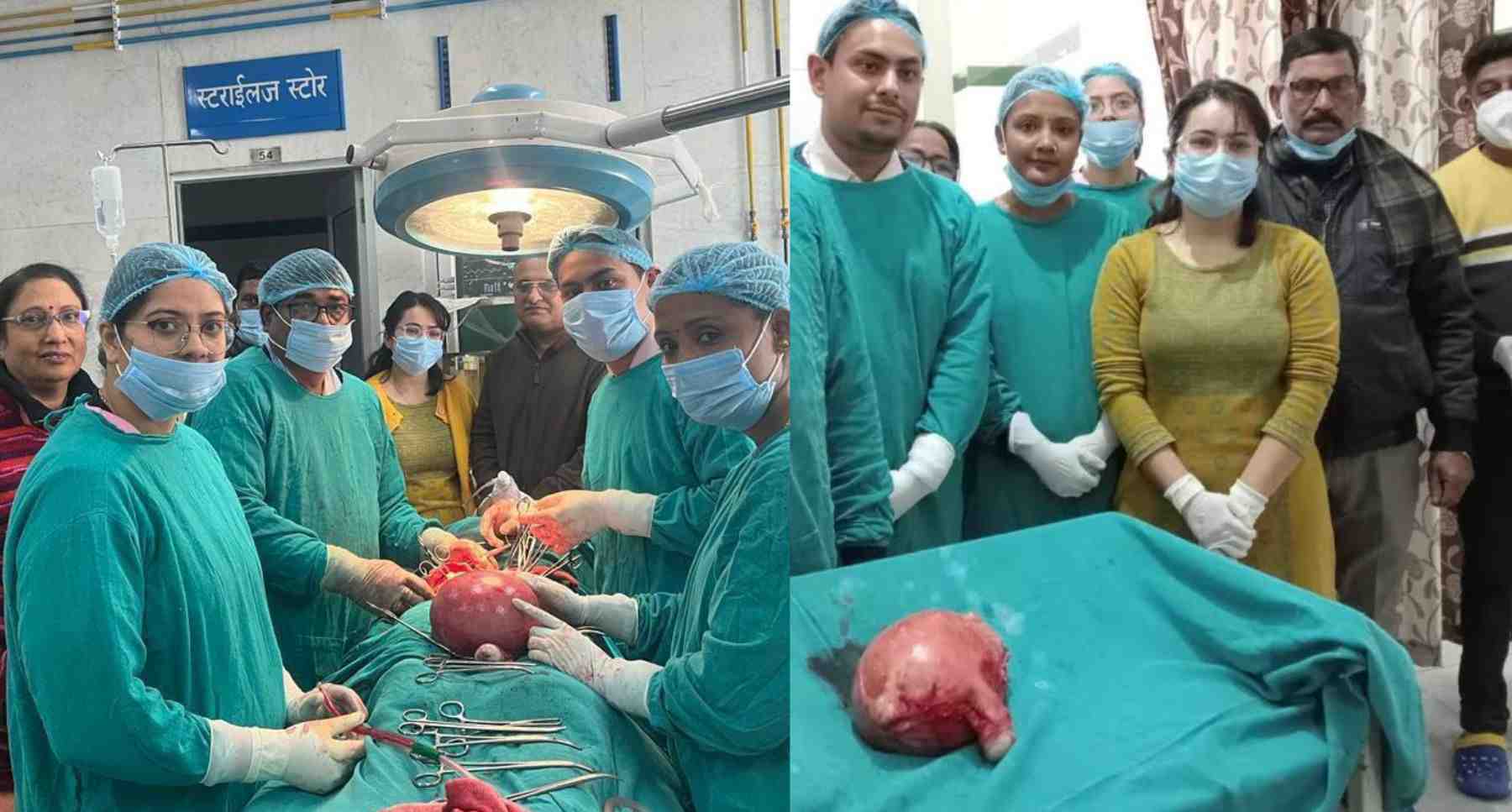 Almora news: doctor removes 8kg tumor from woman's stomach, getting praise by Uttarakhand uterine surgery.