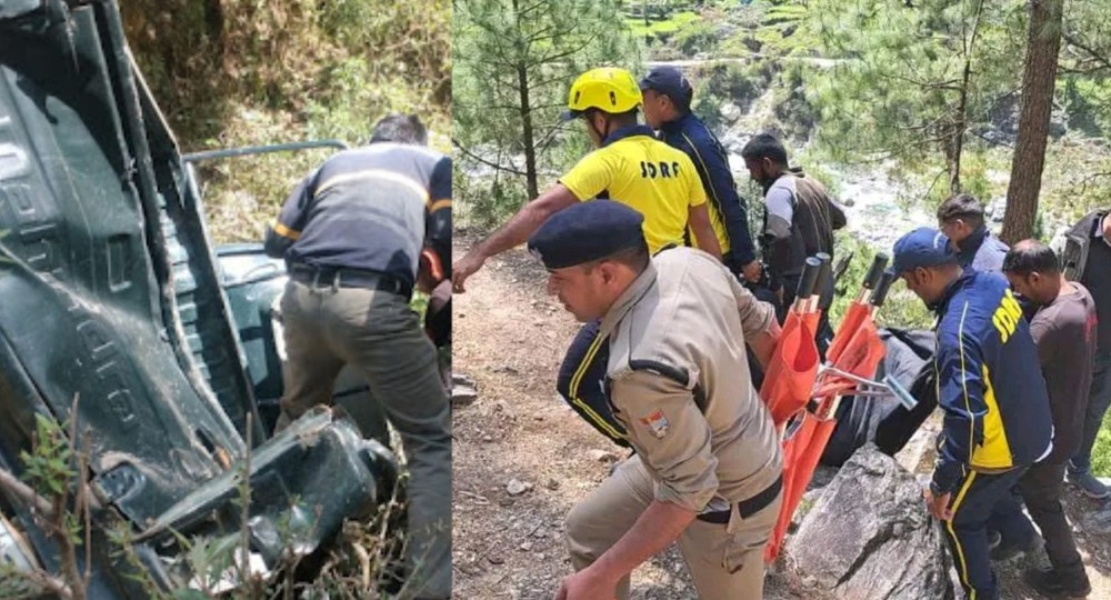 Uttarakhand news: road accident in Uttarkashi, the forest department's car fell into a deep gorge, the forest ranger died.