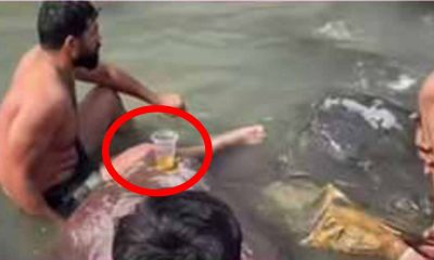 Uttarakhand news: Tourists are creating ruckus on the banks of Maa Ganga in Rishikesh by drinking wine alcohol. Video
