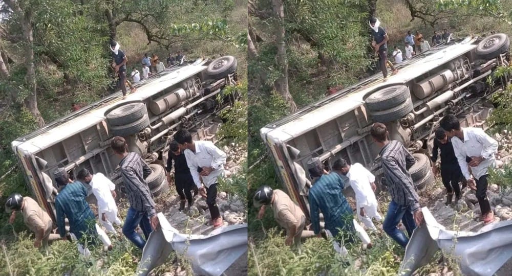 Uttarakhand news: road accident in ramnagar haldwani Roadways bus fell from bridge, driver died.