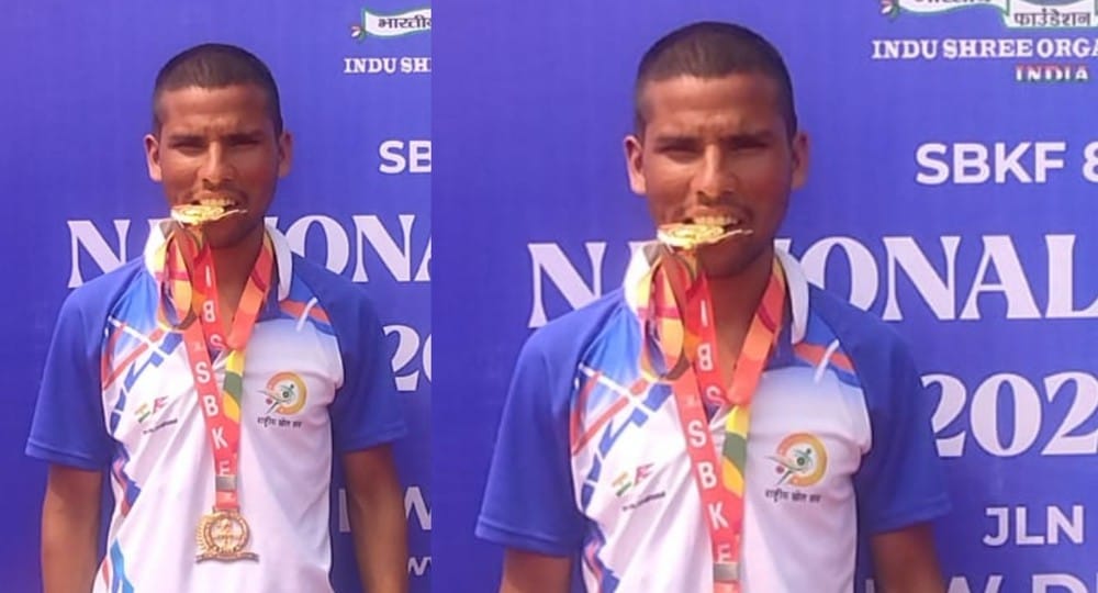Uttarakhand news: Amardeep of Rudraprayag won two gold medals in 8th National Games.Amardeep Rudraprayag national games