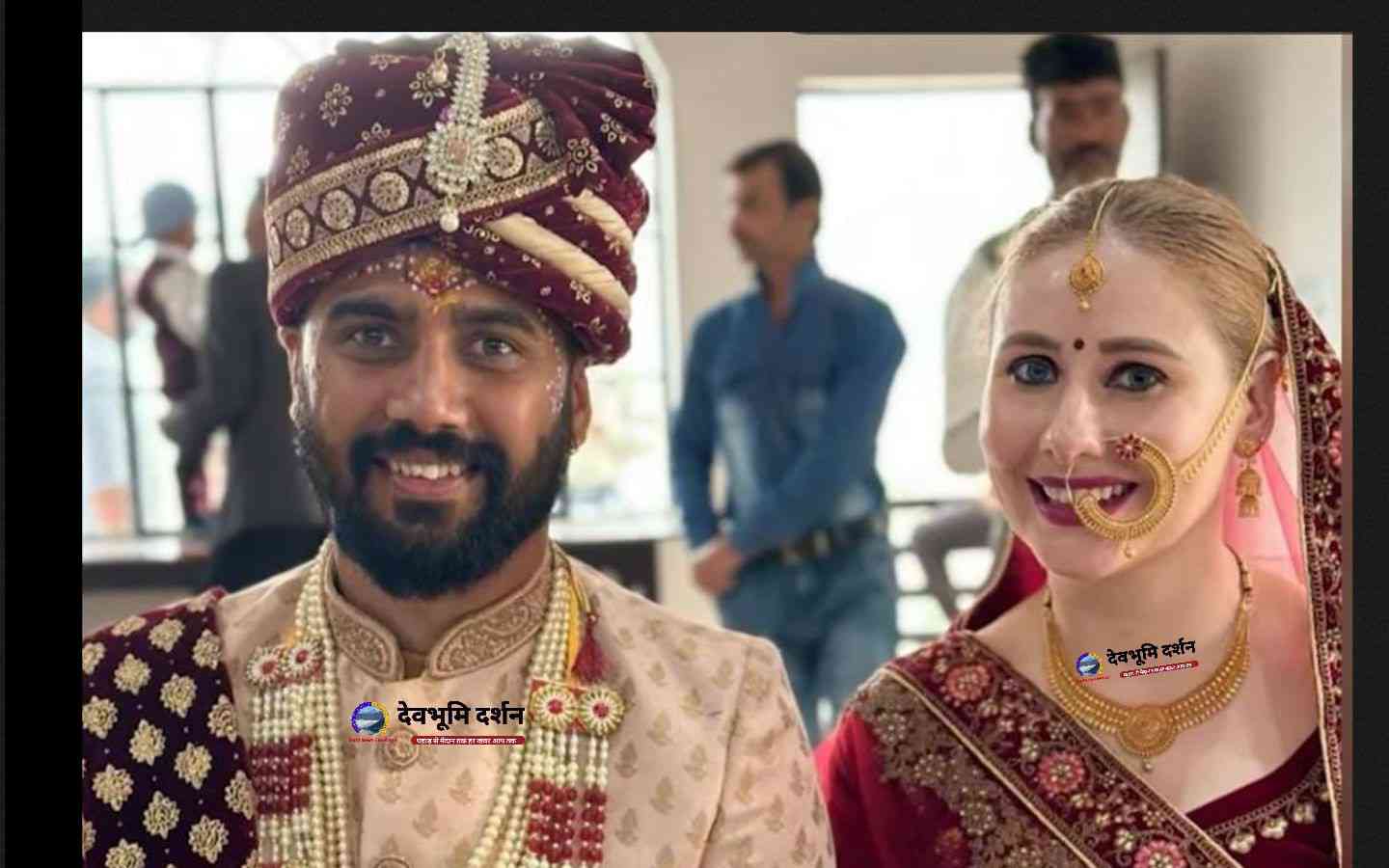 Uttarakhand news: Sumit Bhatt of Pithoragarh marriage American foreigner girl Teena in Hindu customs. foreigner marriage in uttarakhand