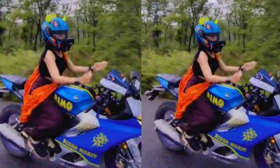 Dehradun News: Video of Dehradun girl's bike stunt went viral, challaned, watch video