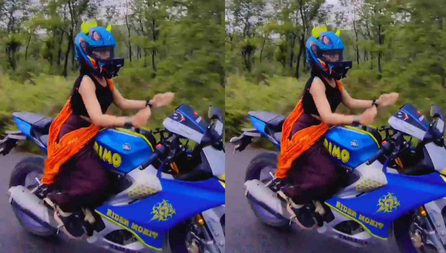 Dehradun News: Video of Dehradun girl's bike stunt went viral, challaned, watch video