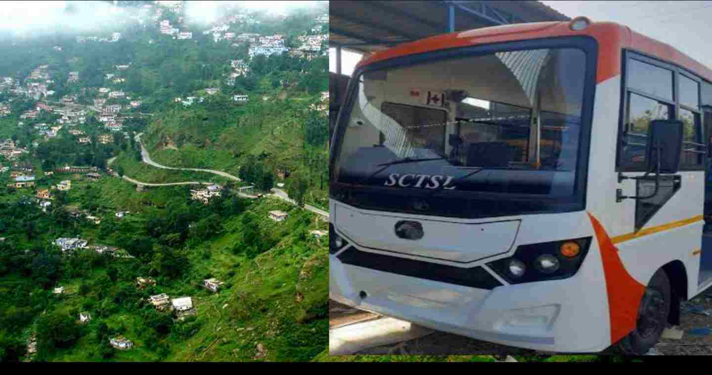 Uttarakhand news: City bus operation started from GGIC Tirahe to Base Hospital in almora. Almora city bus