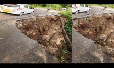 Uttarakhand news: Nainital Landslide near pingot polytechnic road due to Heavy rain