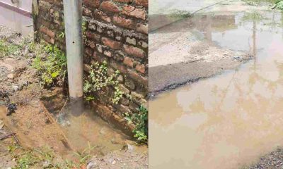 Uttarakhand news :Due to leakage of drinking water pipe line in Paniyali haldwani, wasting lakhs of liters of water. Paniyali haldwani news